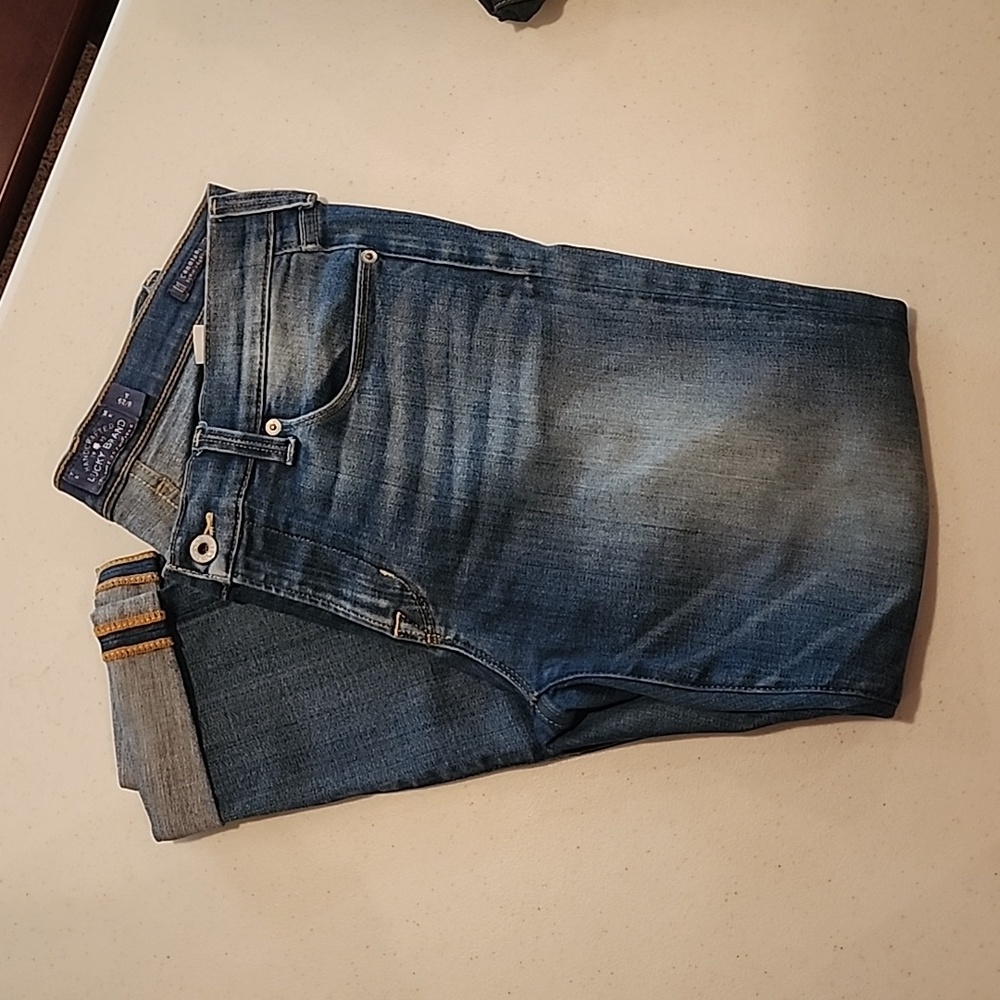 Lucky Brand rolled ankle Jeans. Size 8 "Brooke skinny"